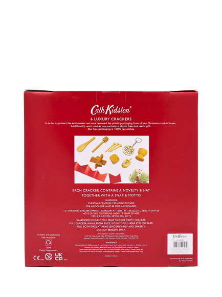 Cath Kidston Santa Stripe Luxury Christmas Crackers, Pack of 6 - view 2, Multi Colour
