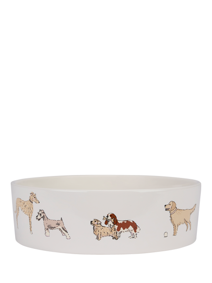 Sophie Allport Ceramic Dog Bowl, Multi Multi, Large, Multi Multi