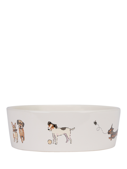 Sophie Allport Ceramic Dog Bowl, Multi Multi, Small, Multi Multi