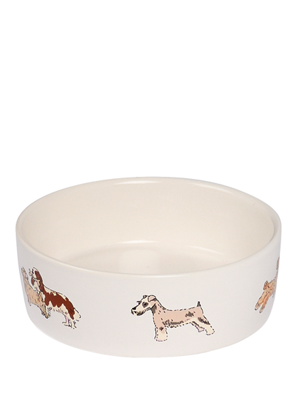 Sophie Allport Ceramic Dog Bowl, Multi Multi, Small - view 2, Multi Multi