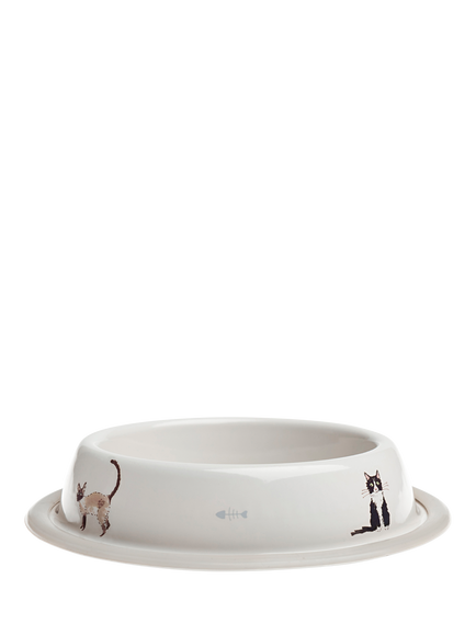 Sophie Allport Purrfect Cat Bowl, Multi Multi - view 2, Multi Multi