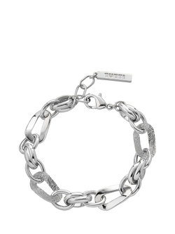 TUTTI Wave Chain Bracelet, Silver, Silver