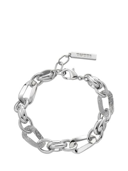 TUTTI Wave Chain Bracelet, Silver, Silver