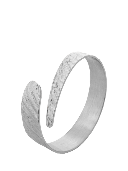 TUTTI Riva Textured Wrap Bangle, Silver, Silver