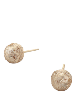 TUTTI Sphera Textured Ball Stud Earrings, Gold, Gold