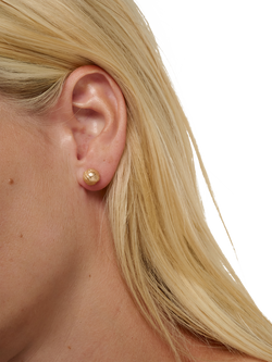 TUTTI Sphera Textured Ball Stud Earrings, Gold - view 2, Gold