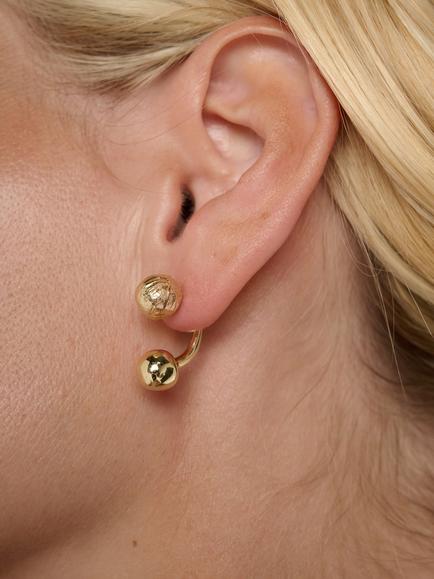 TUTTI Tideform Detachable Drop Stud Earrings, Gold - view 2, Gold