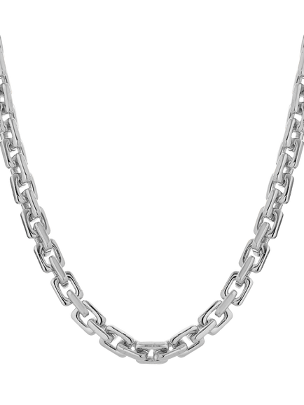TUTTI Chunky Square Link Chain Necklace, Silver, Silver