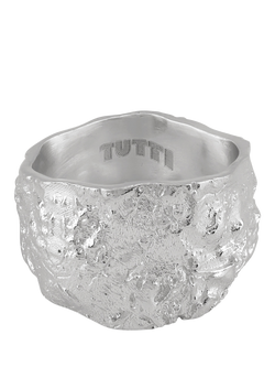 TUTTI Revere Textured Ring, Silver, P 1/2, Silver