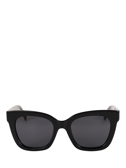 TUTTI SG38 Duty Cat Eye Sunglasses, Black, Black