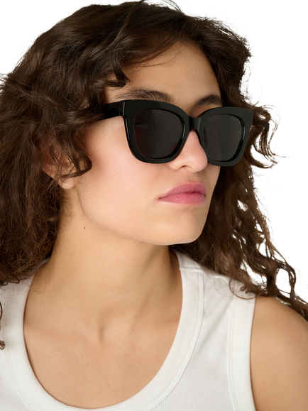 TUTTI SG38 Duty Cat Eye Sunglasses, Black - view 2, Black