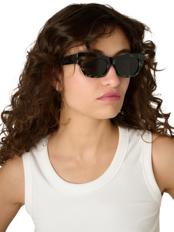 TUTTI SG49 Shadow Cat Eye Sunglasses, Green - view 2, Green