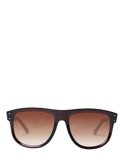 TUTTI SG55 Edge D-Frame Sunglasses, Brown, Brown
