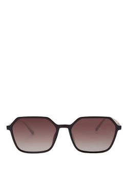 TUTTI SG57 Linear Irregular Polarised Sunglasses, Brown, Brown