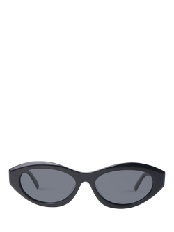 TUTTI SG58 Arc Oval Sunglasses, Black, Black