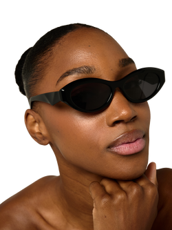 TUTTI SG58 Arc Oval Sunglasses, Black - view 2, Black