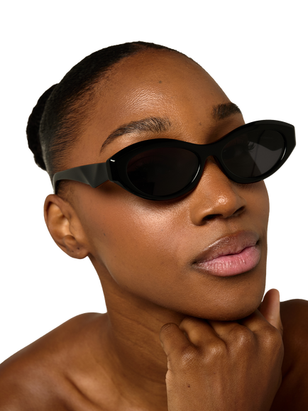 TUTTI SG58 Arc Oval Sunglasses, Black - view 2, Black