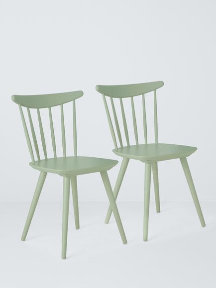 John Lewis Winslow Dining Chair, FSC-Certified (Beech Wood), Set of 2, Green