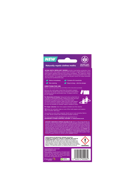 Acana Moth Repellent Papers, Pack of 12 - view 2, Multi
