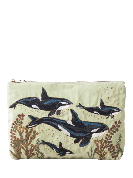 Elizabeth Scarlett Orcas Pouch, Seafoam, Celadon