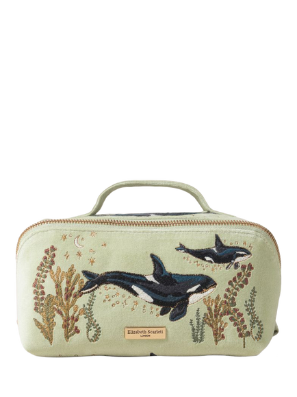 Elizabeth Scarlett Orcas Makeup Bag, Seafoam, Celadon