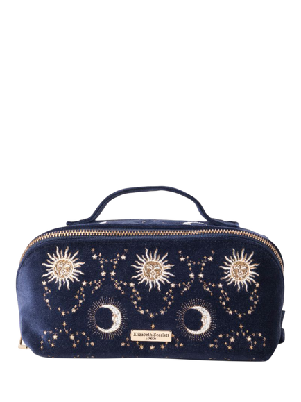 Elizabeth Scarlett Sun & Moon Makeup Bag, Navy, Navy
