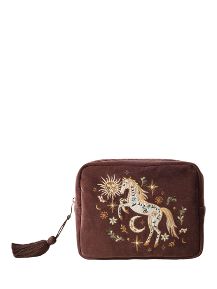 Elizabeth Scarlett Wild Horse Wash Bag, Chocolate, Chocolate