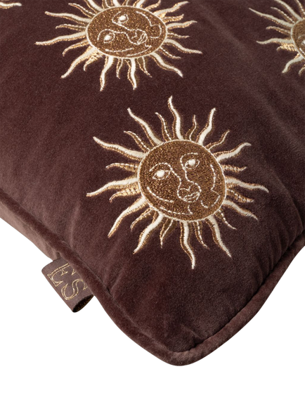 Elizabeth Scarlett Sun Goddess Cushion, Chocolate - view 2, Chocolate