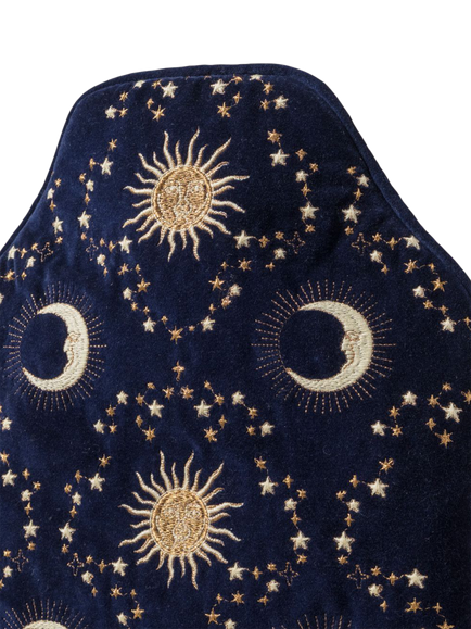 Elizabeth Scarlett Sun & Moon Hot Water Bottle, Navy - view 2, Navy