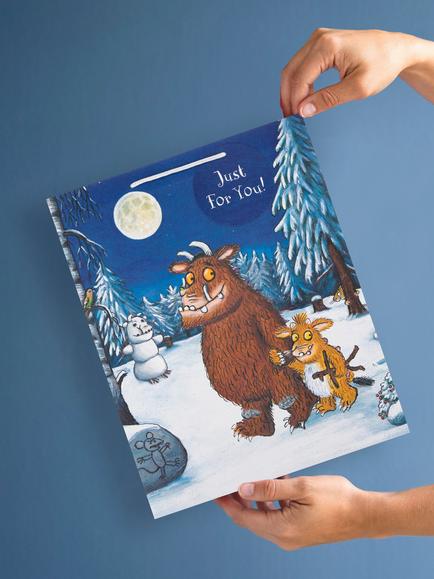 Hallmark The Gruffalo Medium Christmas Gift Bag, Blue - view 2, Blue