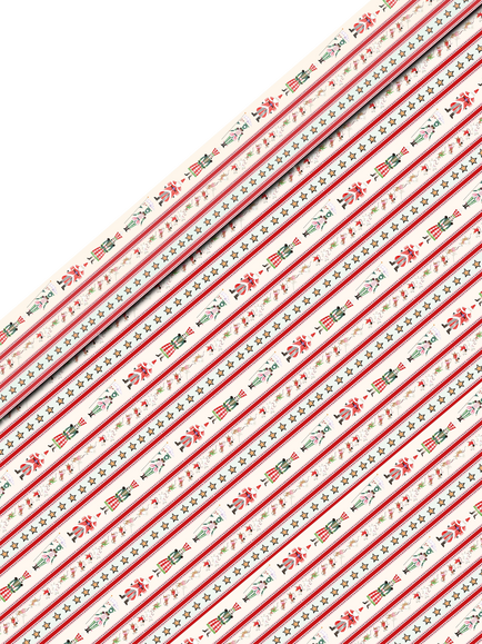 Cath Kidston Nutcracker Wrapping Paper Roll, 3M, Multi - view 2, Multi Colour