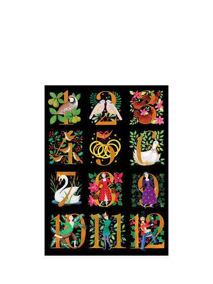 Museums & Galleries 12 Days of Christmas Charity Christmas Cards, Pack of 8, Multi