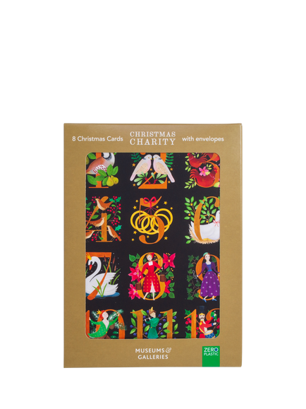 Museums & Galleries 12 Days of Christmas Charity Christmas Cards, Pack of 8 - view 2, Multi