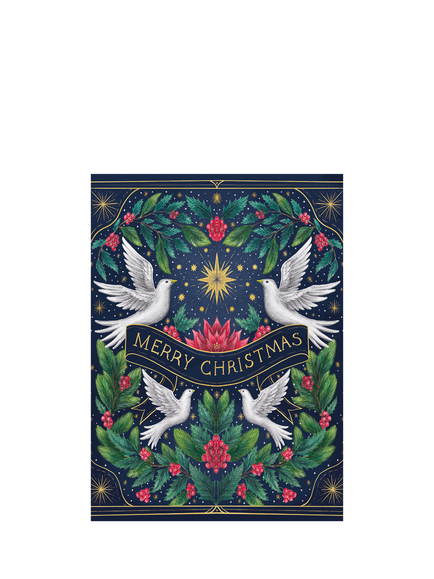 Museums & Galleries Christmas Doves Charity Christmas Cards, Pack of 8, Multi