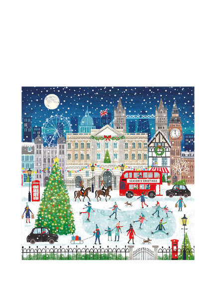 Museums & Galleries Christmas in London Charity Christmas Cards, Pack of 5, Multi
