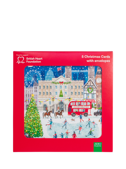 Museums & Galleries Christmas in London Charity Christmas Cards, Pack of 5 - view 2, Multi