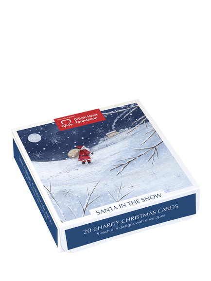 Museums & Galleries BHF Santa in the Snow Charity Christmas Cards, Pack of 20, Multi