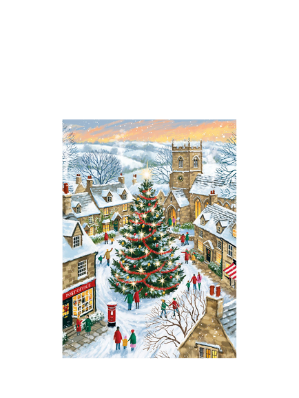 Museums & Galleries Christmas Village Christmas Cards, Pack of 8, Multi