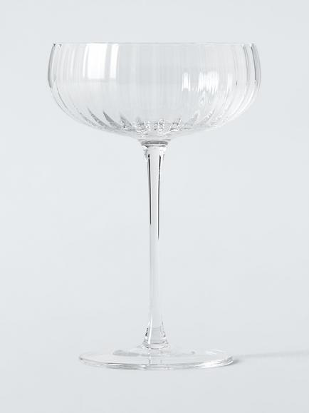 John Lewis Illusion Coupe Cocktail Glass, Set of 4, 270ml, Clear - view 2, Clear Clear