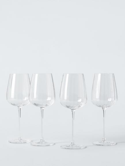 John Lewis Illusion Wine Glass, Set of 4, 500ml, Clear, Clear Clear