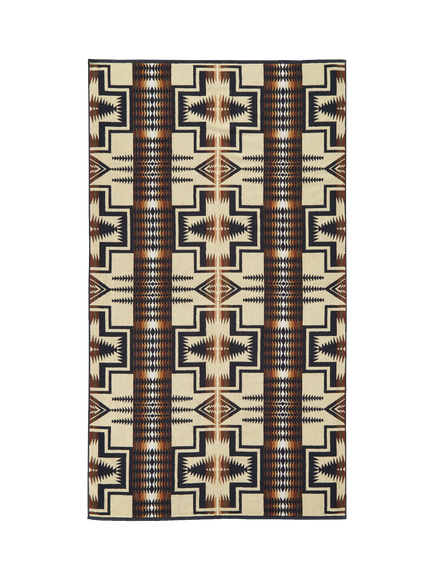 Pendleton Cotton Oversized Jacquard Spa Towel, Harding Oxford - view 2, Harding Oxford
