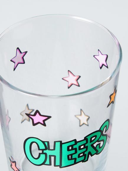 John Lewis Scotty Gillespie Christmas Cheers Pint Glass, 570ml, Clear - view 2, Clear Clear