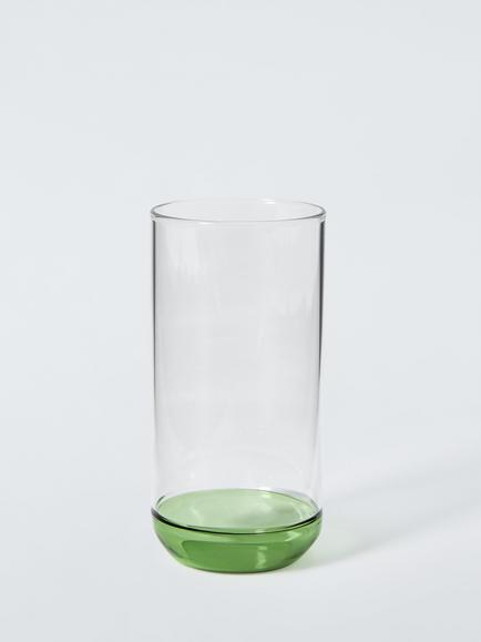 John Lewis Green Base Glass Highball, Set of 2, 475ml, Clear - view 2, Clear Clear