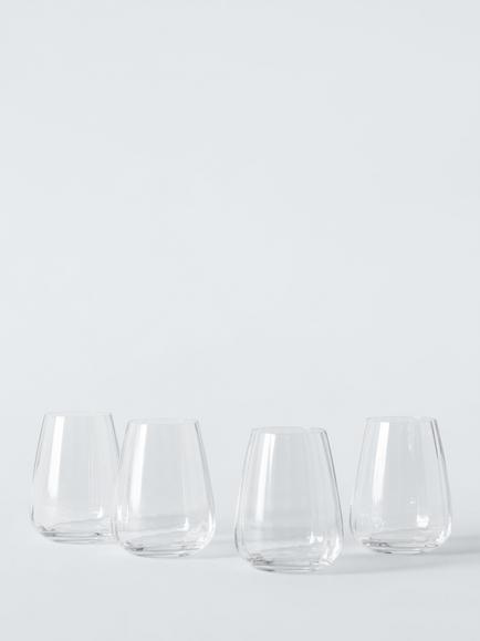 John Lewis Illusion Glass Tumbler, Set of 4, 480ml, Clear, Clear Clear