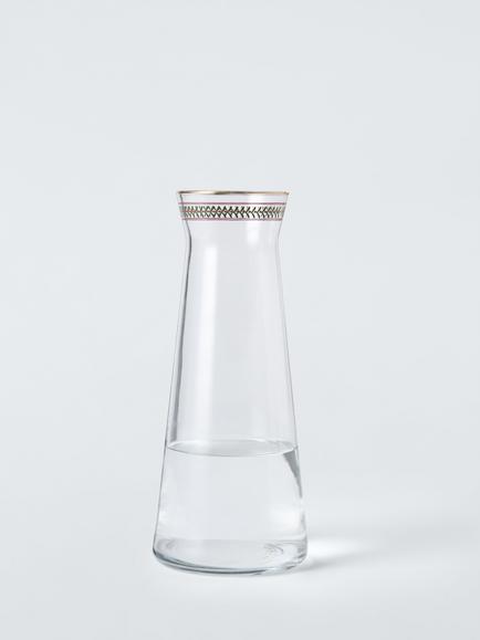 John Lewis Holly Glass Carafe, 1L, Clear/Multi - view 2, Clear Clear