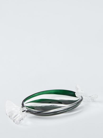 John Lewis Glass Candy Sweet Dish, Green, Green