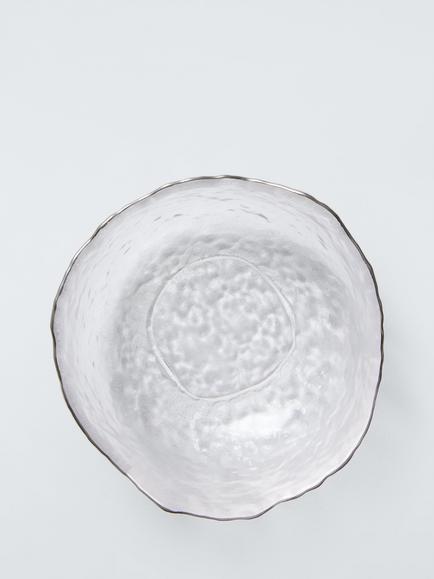 John Lewis Scallop Edge Glass Bowl, 12.5cm, Clear - view 2, Clear