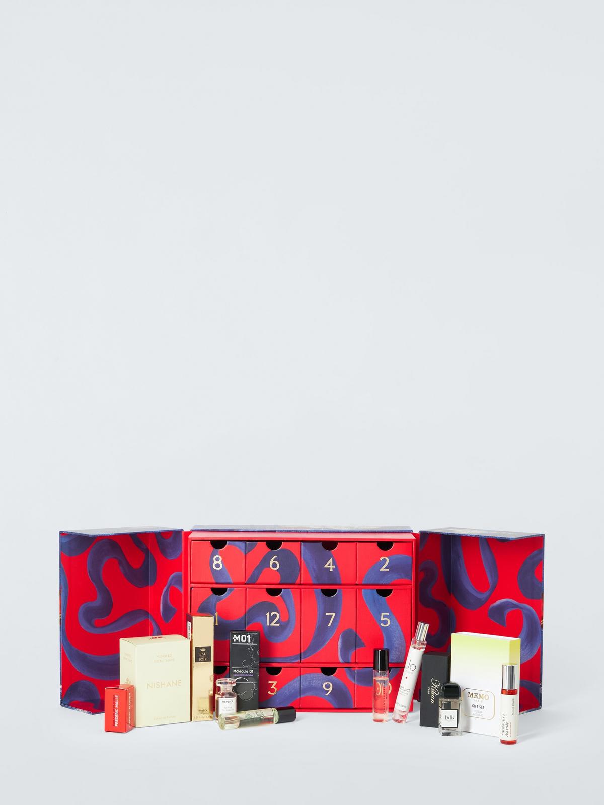 John Lewis Fragrance Advent Calendar 2026 with the bottles