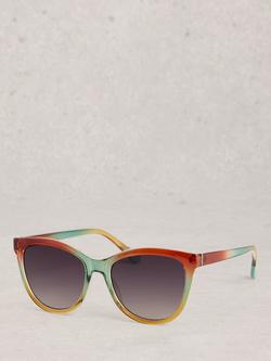 White Stuff Ombre Frame Cat's Eye Sunglasses, Orange Multi Orange, Orange Multi Orange