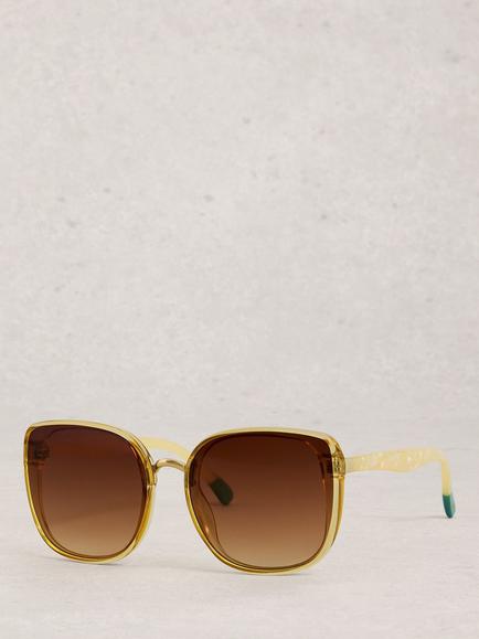 White Stuff Oversized Sunglasses, Yellow Light, Yellow Light